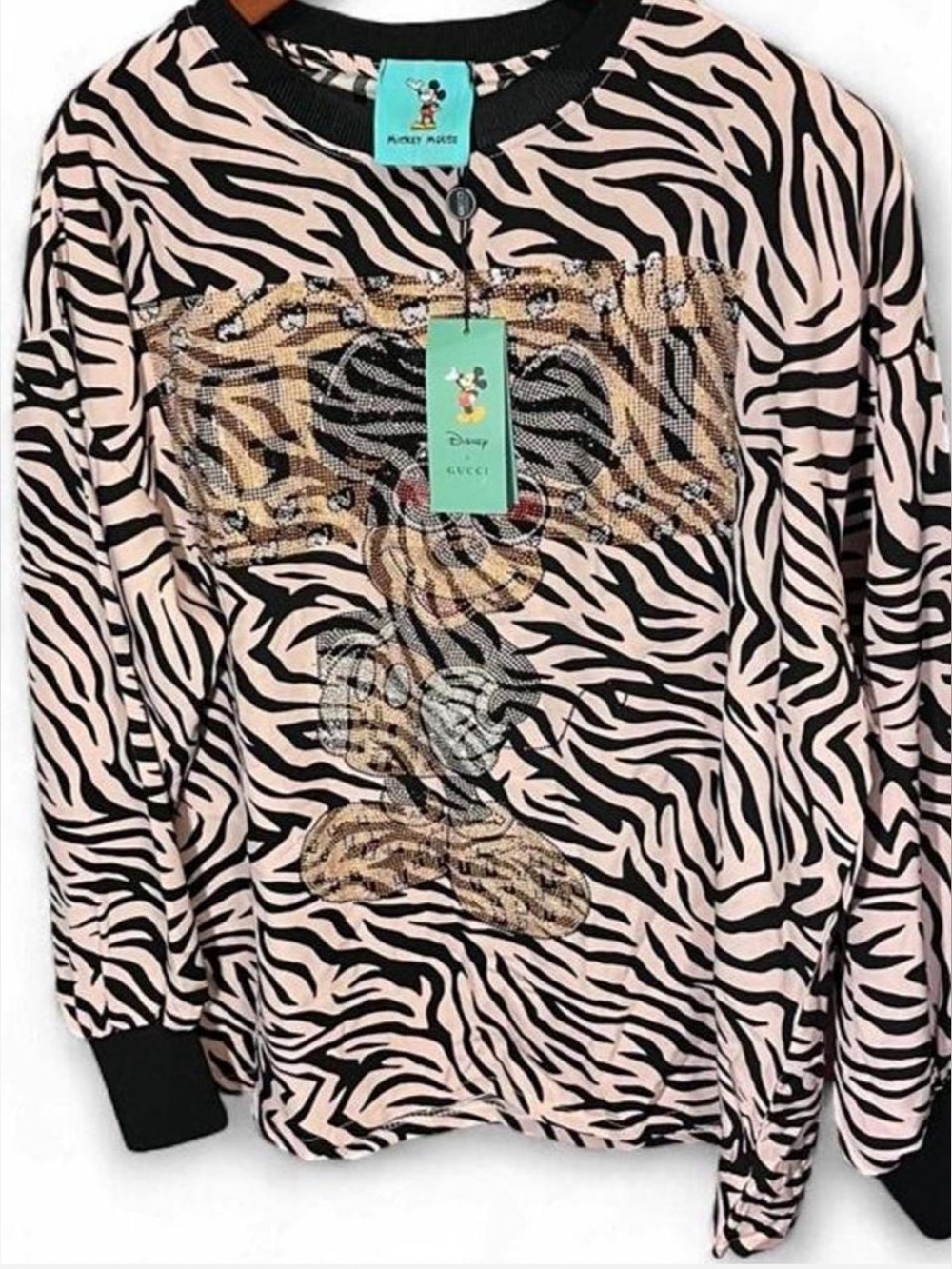 NWT GUCCI X DISNEY MICKEY MOUSE ZEBRA SWEATSHIRT ★